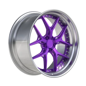 Purple Slotted Y-Spoke Forged Wheel