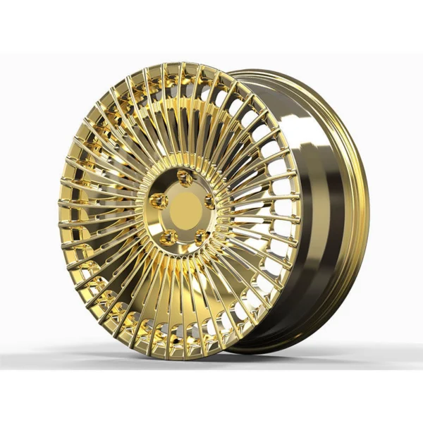 Radial Multi-Spoke Forged Wheel — Opposite front three-quarter view, barrel extending right