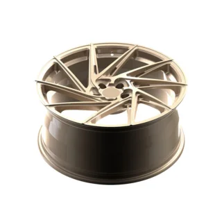 Golden Multi-Spoke Forged Wheel