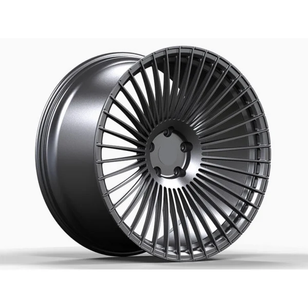 Fine-Spoke Monoblock Forged Wheel — Front three-quarter view