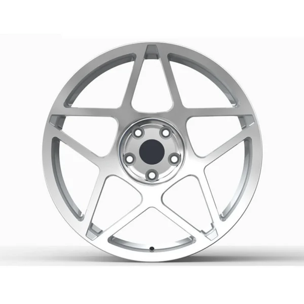 Angular Split Five-Spoke Forged Wheel — Front five-hole design example