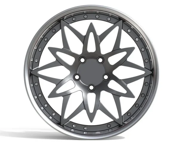 Starburst Deep-Lip Forged Wheel — Front five-hole design example