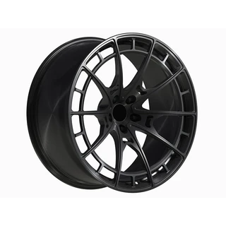 Black Open-Rim Split-Spoke Forged Wheel