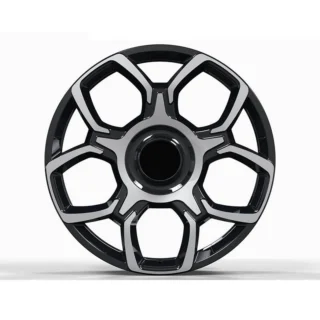 Black and Silver Geometric Forged Wheel