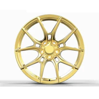 Gold Split-Spoke Forged Wheel