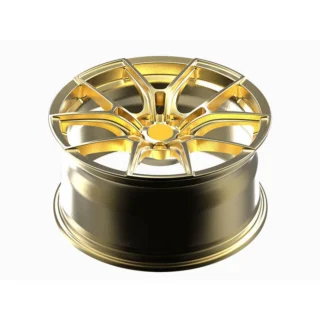 Gold Split-Spoke Forged Wheel