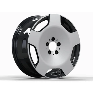 Black and Silver Five-Window Disc Forged Wheel