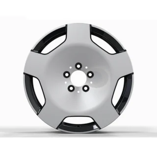 Black and Silver Five-Window Disc Forged Wheel