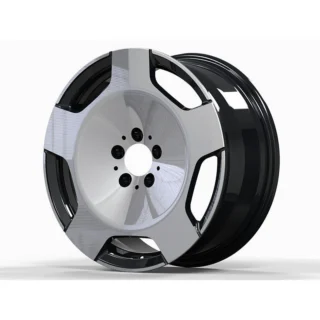 Black and Silver Five-Window Disc Forged Wheel