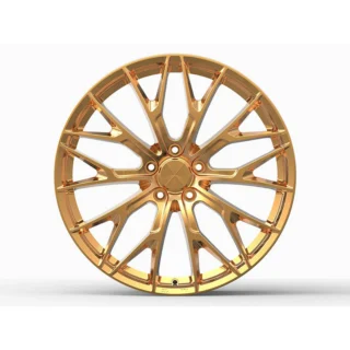 Gold Angular Split-Spoke Forged Wheel