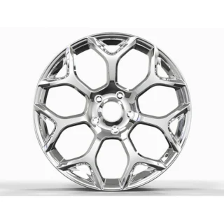 Polished Angular Y-Spoke Forged Wheel