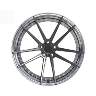 Graphite Fine Y-Spoke Polished-Lip Forged Wheel