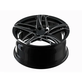 Black Swept Five-Spoke Forged Wheel