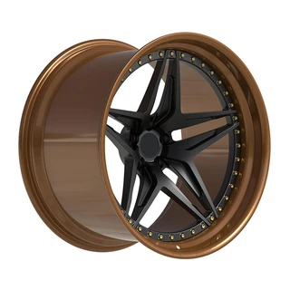 Bronze-Rim Slotted Star Forged Wheel
