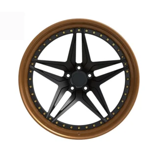 Bronze-Rim Slotted Star Forged Wheel