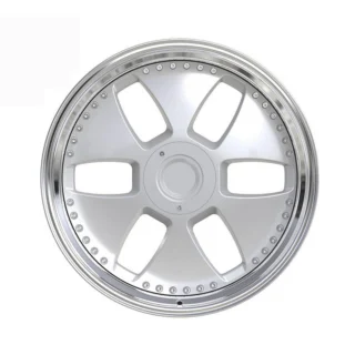 Silver Six-Window Disc Forged Wheel