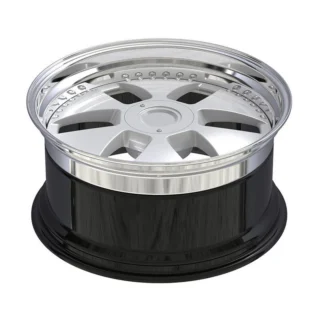 Silver Six-Window Disc Forged Wheel