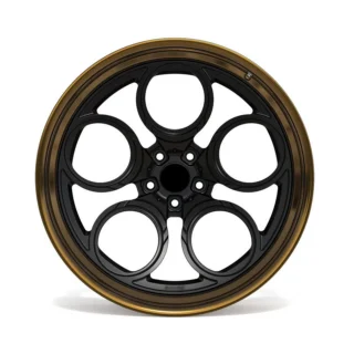 Black Five-Loop Bronze-Barrel Forged Wheel