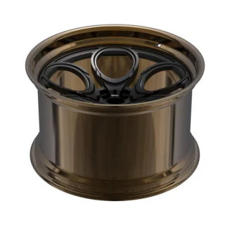 Black Five-Loop Bronze-Barrel Forged Wheel