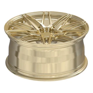 Gold Grooved Y-Spoke Forged Wheel