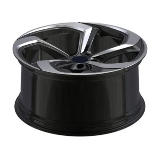 Black Silver Swept-Petal Forged Wheel