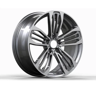 Silver Slotted Five-Spoke Forged Wheel