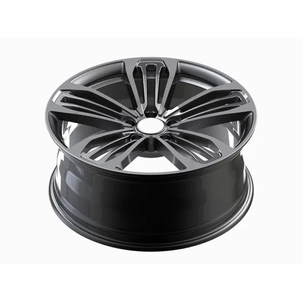Silver Slotted Five-Spoke Forged Wheel — Elevated face and barrel profile