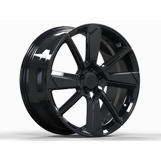Black Asymmetric Split-Spoke Forged Wheel
