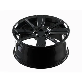 Black Asymmetric Split-Spoke Forged Wheel