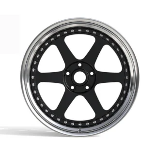Dark Six-Spoke Deep-Lip Forged Wheel