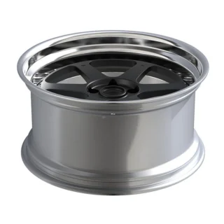 Dark Six-Spoke Deep-Lip Forged Wheel