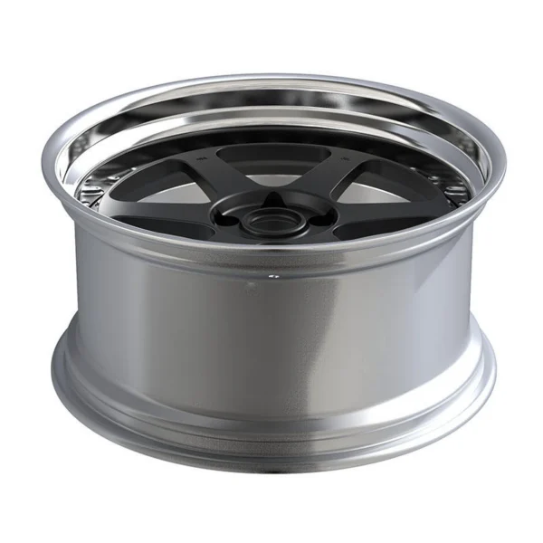 Dark Six-Spoke Deep-Lip Forged Wheel — Elevated face and barrel profile
