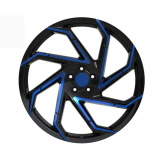 Black-Blue Angular Sweep Forged Wheel