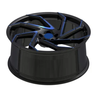Black-Blue Angular Sweep Forged Wheel