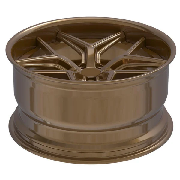 Bronze Channelled Y-Spoke Forged Wheel — Elevated face and concave barrel profile
