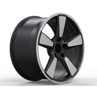 Black-Silver Broad Five-Spoke Forged Wheel