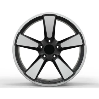 Black-Silver Broad Five-Spoke Forged Wheel