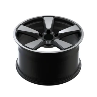 Black-Silver Broad Five-Spoke Forged Wheel
