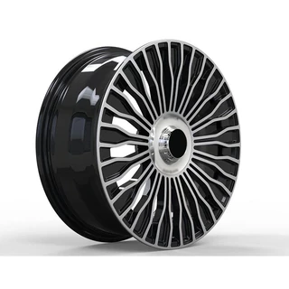 Black Silver Radial-Blade Forged Wheel