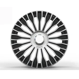 Black Silver Radial-Blade Forged Wheel