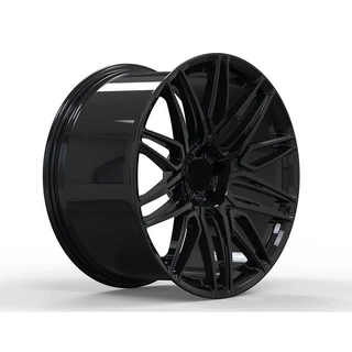Black Slotted Multi-Spoke Forged Wheel