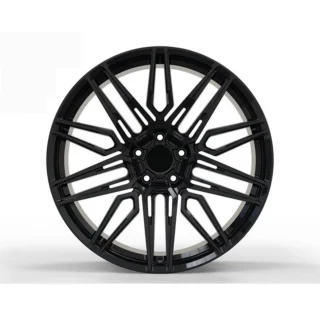 Black Slotted Multi-Spoke Forged Wheel