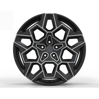 Black Silver Polygon-Window Forged Wheel