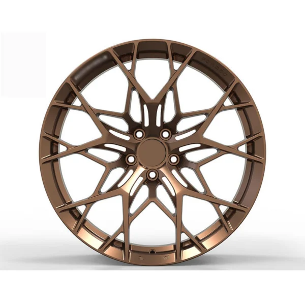 Bronze Geometric Mesh Forged Wheel — Front five-hole bronze geometric mesh face