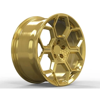 Gold Hexagon-Window Forged Wheel