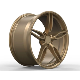 Bronze Slotted Five-Spoke Forged Wheel