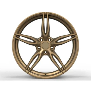 Bronze Slotted Five-Spoke Forged Wheel