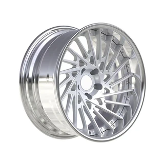 Polished Spiral-Spoke Deep-Lip Forged Wheel