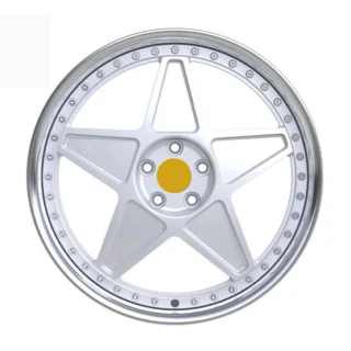 Silver Recessed Five-Spoke Forged Wheel