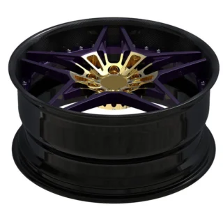Purple Gold Cutout Y-Spoke Forged Wheel